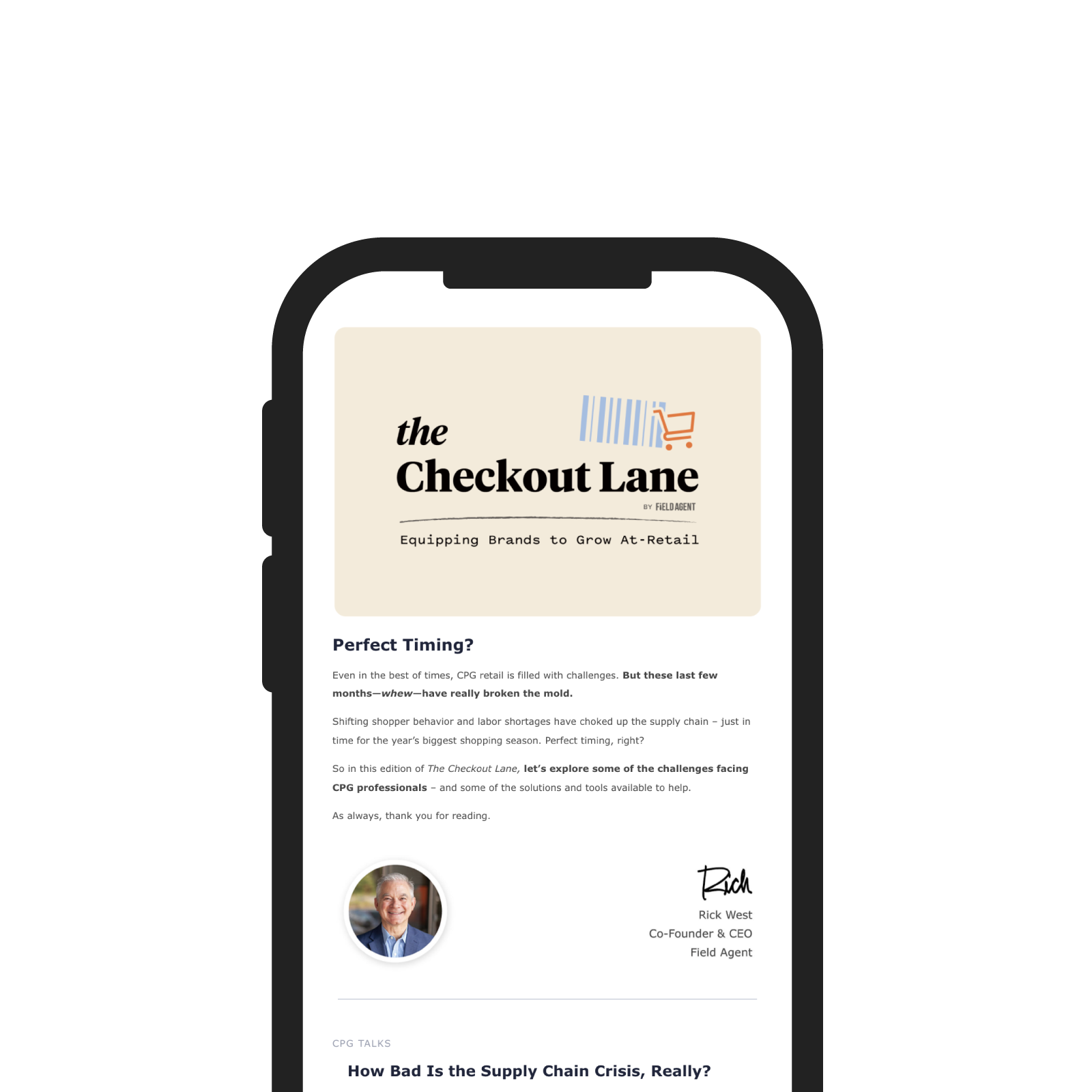Checkout Lane Mobile Device